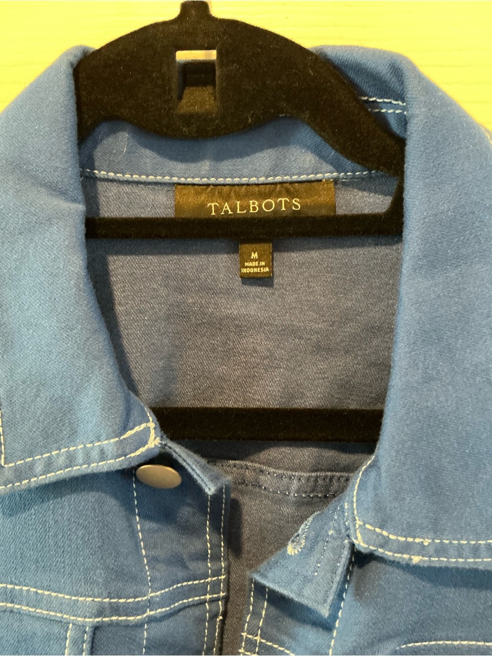 Talbots Royal Blue Cotton-Stitch Jean Jacket - Picture 6 of 12